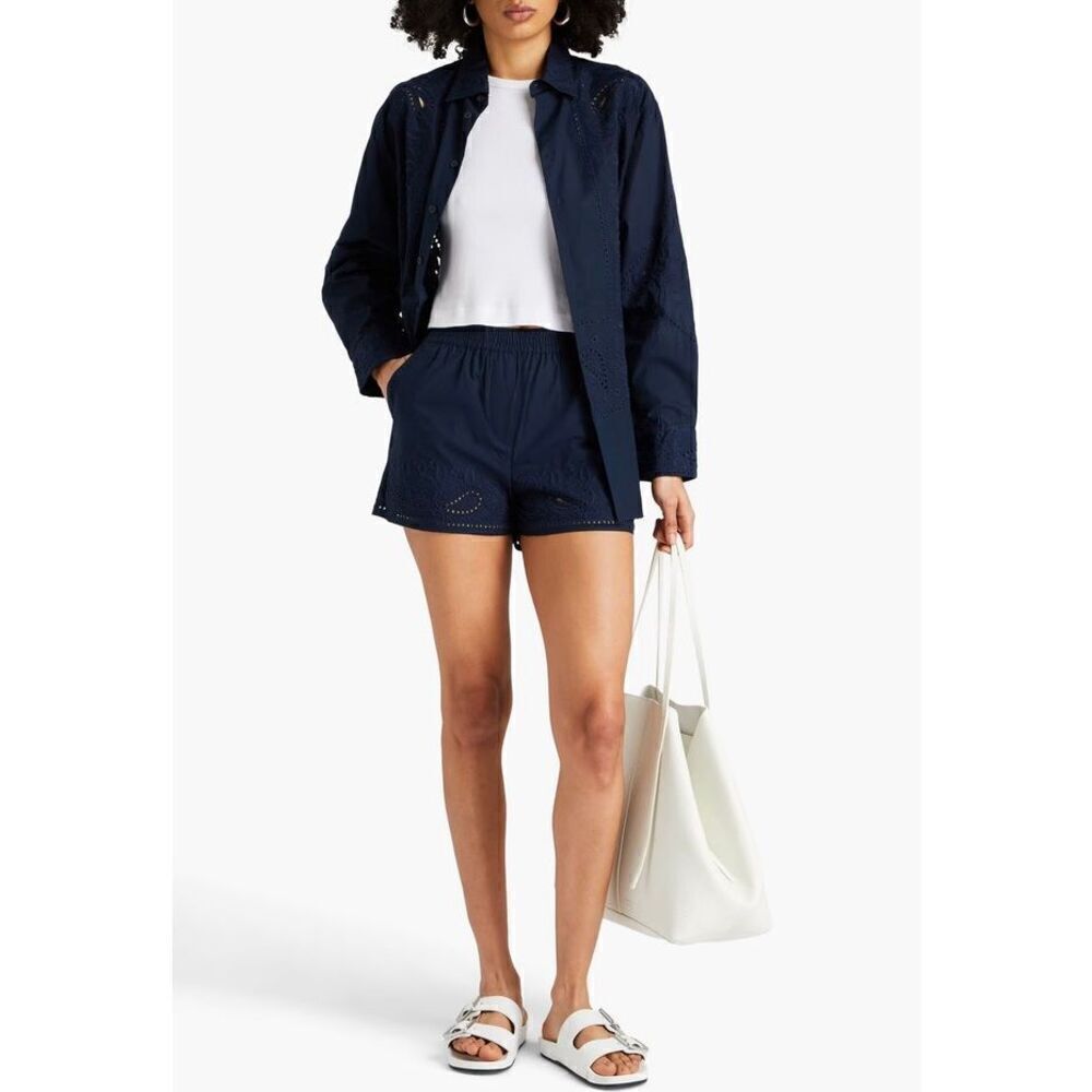 RAG & BONE Maye Broderie Anglaise Cotton Shorts